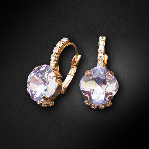 Серьги "Krēta (Violet)" с кристаллами Preciosa™